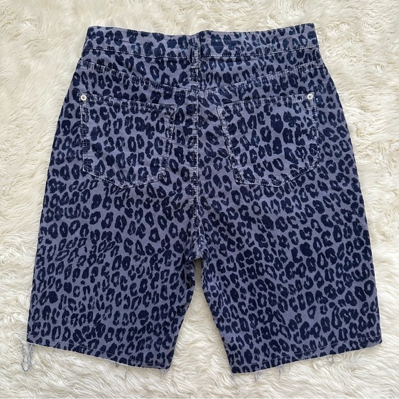 Anthropologie Pilcro Denim Bermuda Shorts Corduroy Animal Print 28 NWT New - Picture 4 of 12